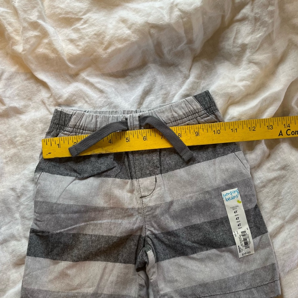 jumping beans Gray & Light Gray Striped Boys Shorts